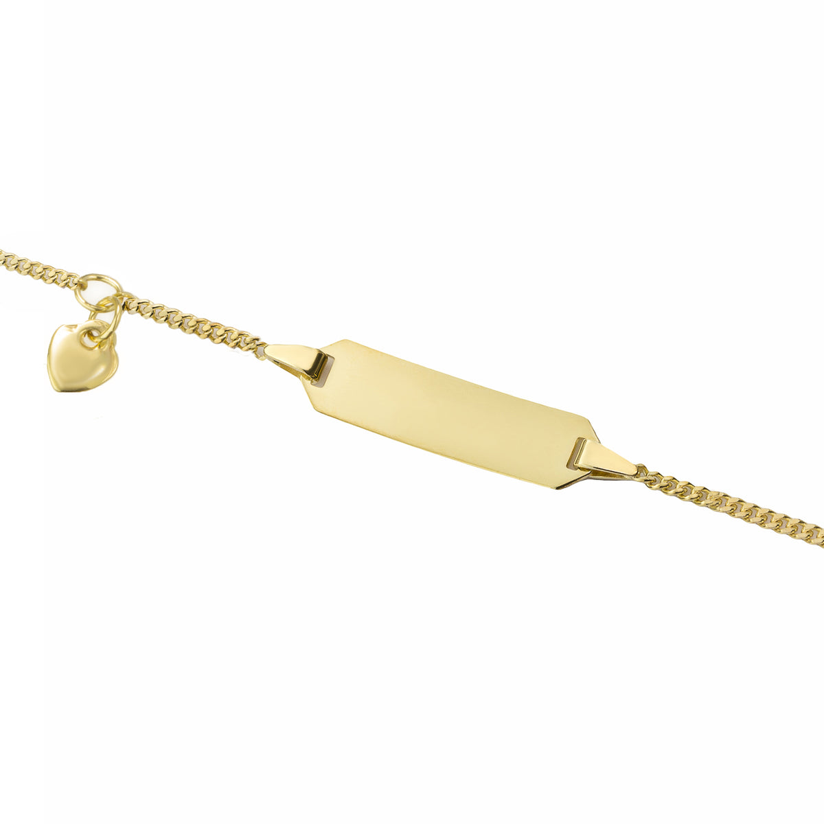 JC Schmuck 333 Gold Baby ID-armband kinderen gouden armband 14 cm met hart I armband met gravure pantservlak dooparmband naamarmband I babyarmband met naam I kindersieraden made in Germany I 5.56555 JC Schmuck 333 Gold Baby ID-armband kinderen gouden armband 14 cm met hart I armband met gravure pantservlak dooparmband naamarmband I babyarmband met naam I kindersieraden made in Germany I 5.56555