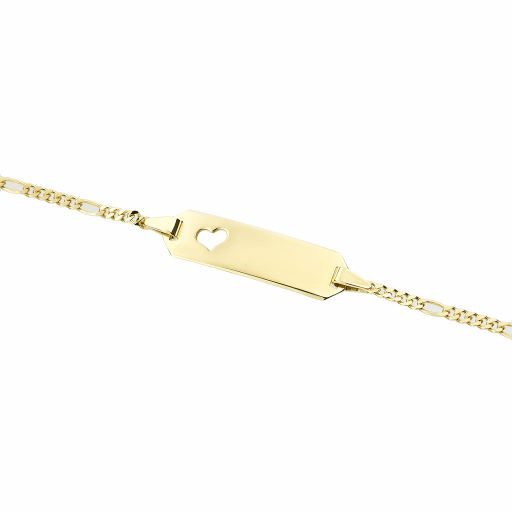 Basic 333 Gold ID-Gravur Armband Kinder mit Herz