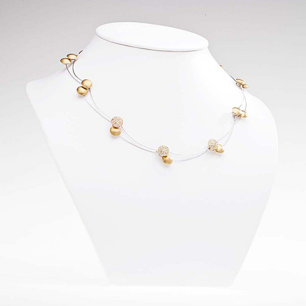 PUR Swivel Bicolor Collier 950 Platin 750 Gelbgold mit 0,81 Karat