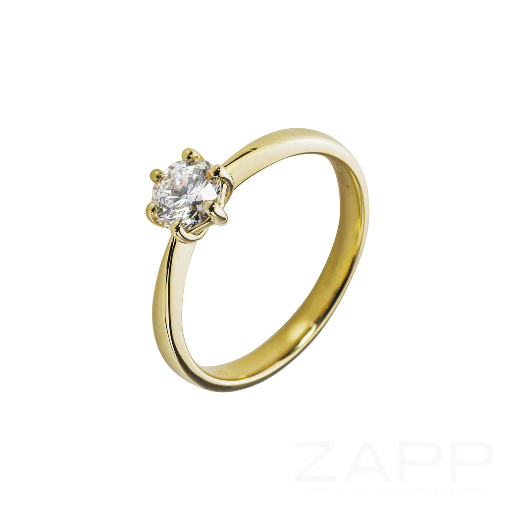 Ring mit Solitär Brillant 0,58ct
