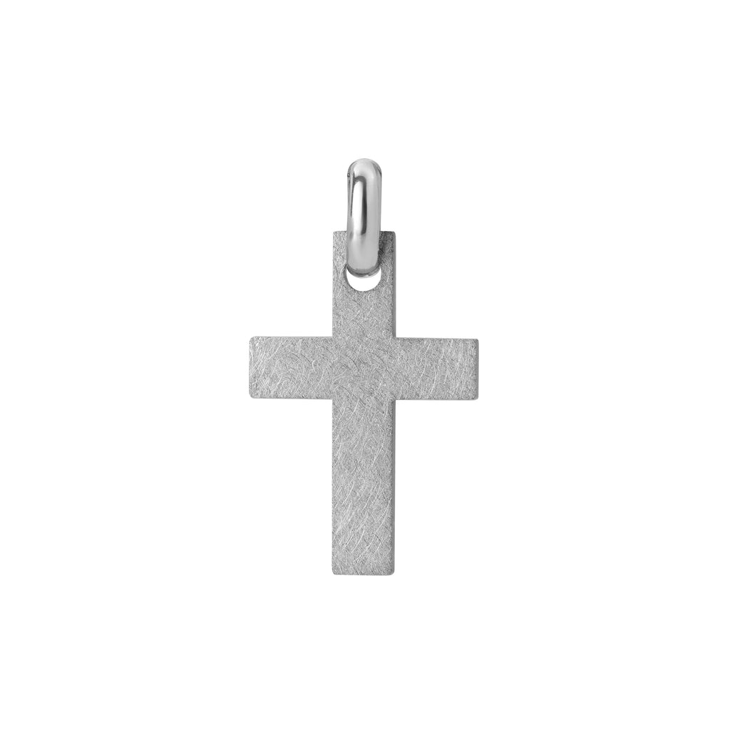 Basic Kreuz breit aus Silber gekratzt