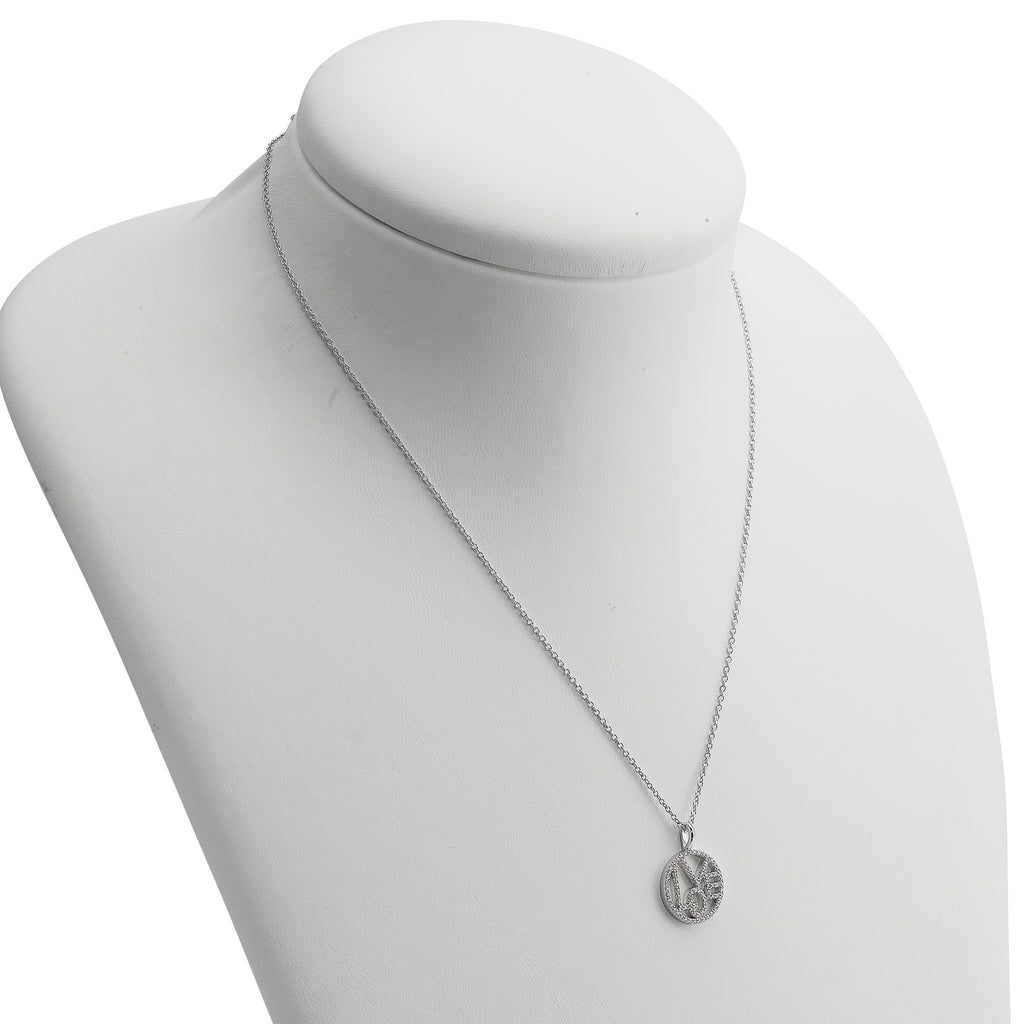 Collier aus 925 Silber mit Schriftzug LOVE besetzt mit Zirkonia