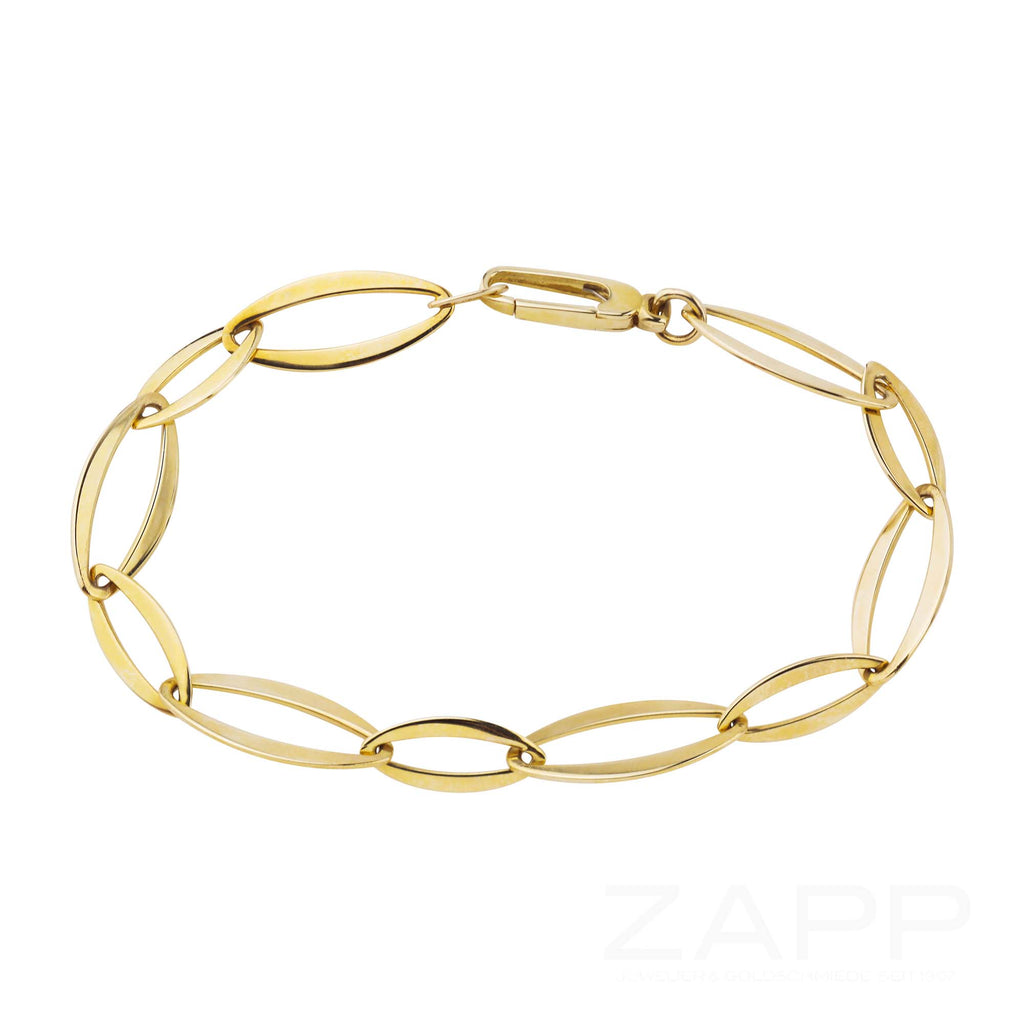 Armband 585 Gelbgold Fantasiemuster Länge 22 cm