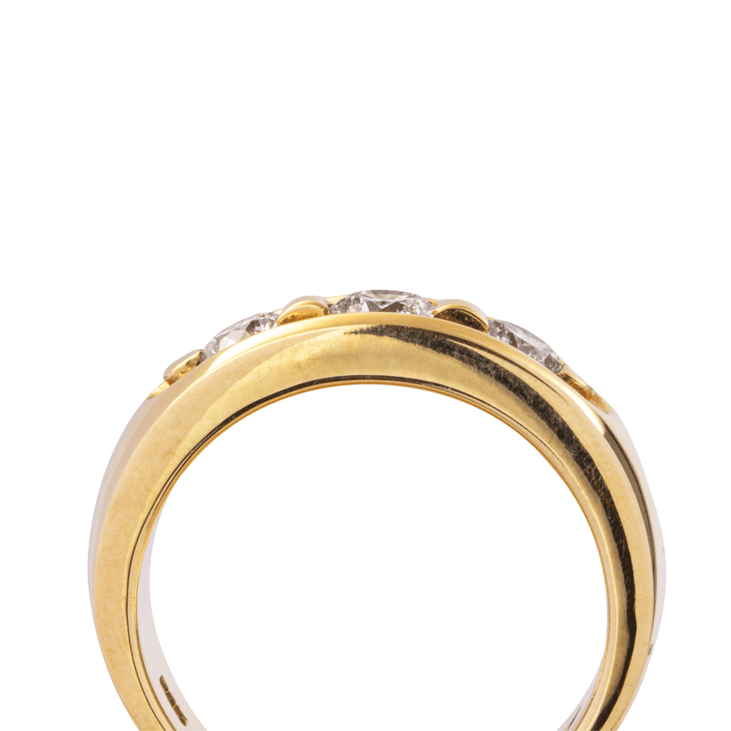 2. Hand Ring aus 585 Gelbgold mit 3 Brillanten