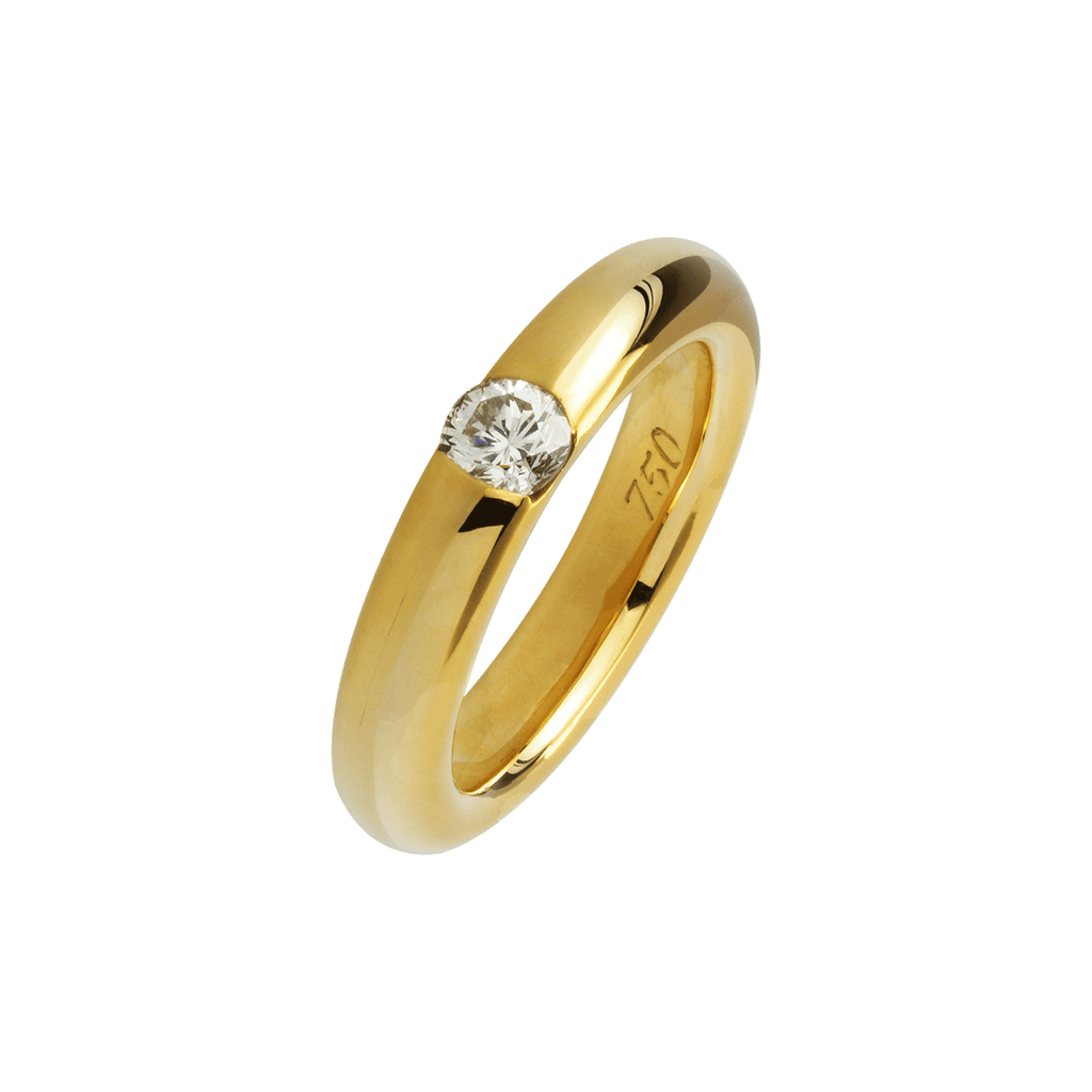 2. Hand Ring aus 750 Gelbgold mit Brillant