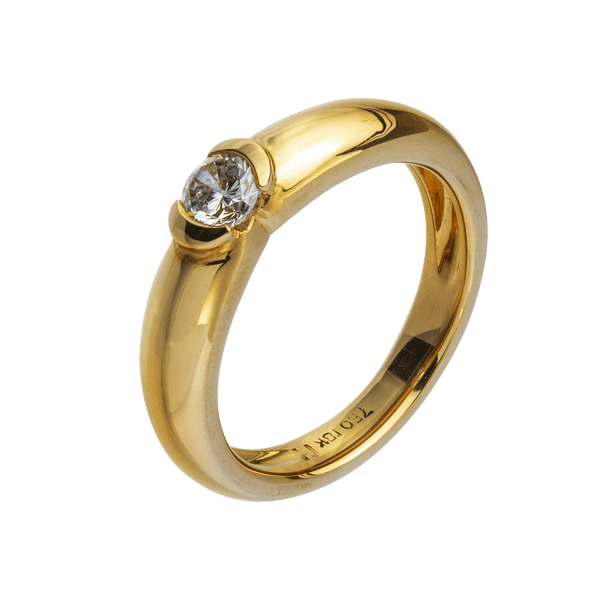 2. Hand 750 Gelbgold Vintagering