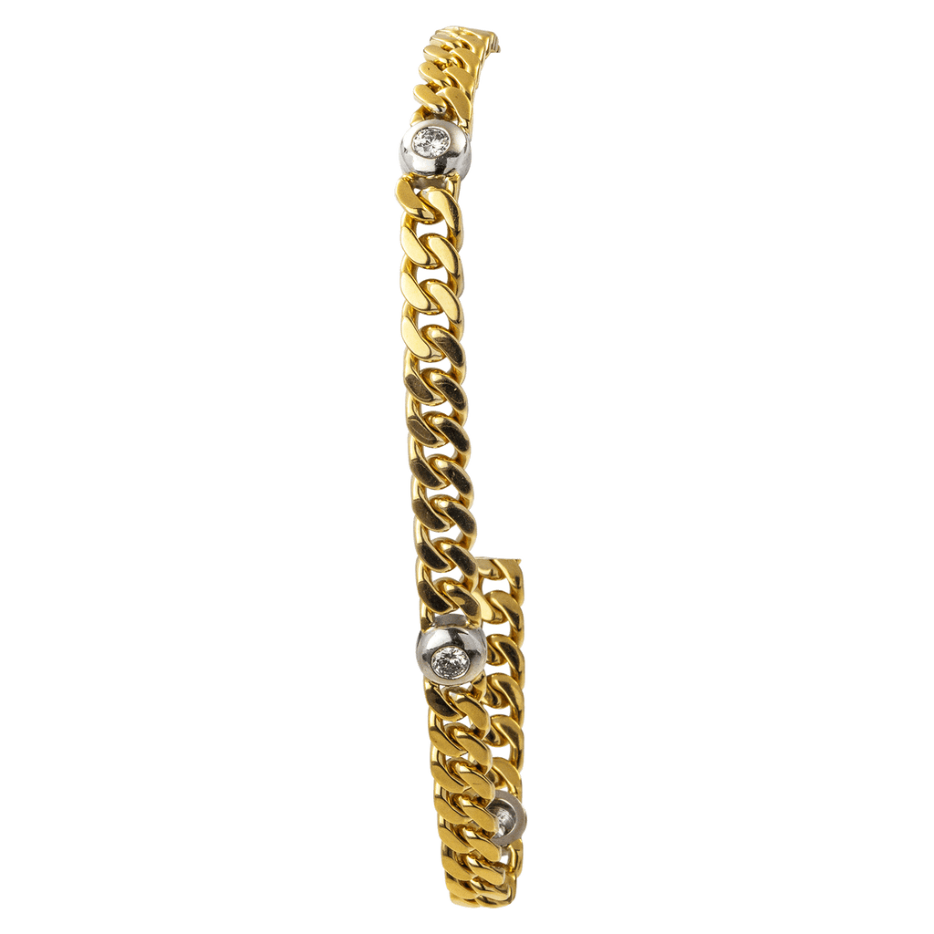 2. Hand Armband aus 585 Gelbgold Weißgold mit Brillanten