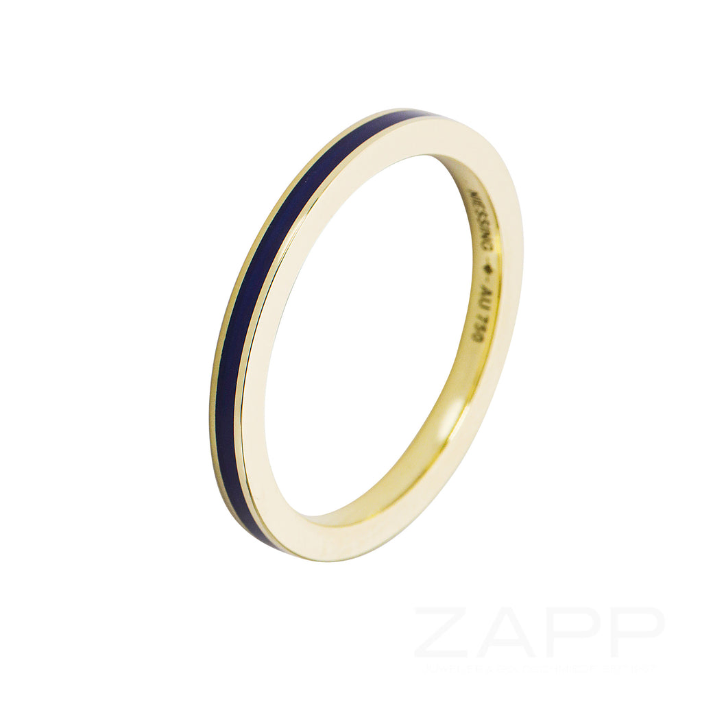 Ring Niessing N391081 750 Gelbgold mit Emaille Night Blue