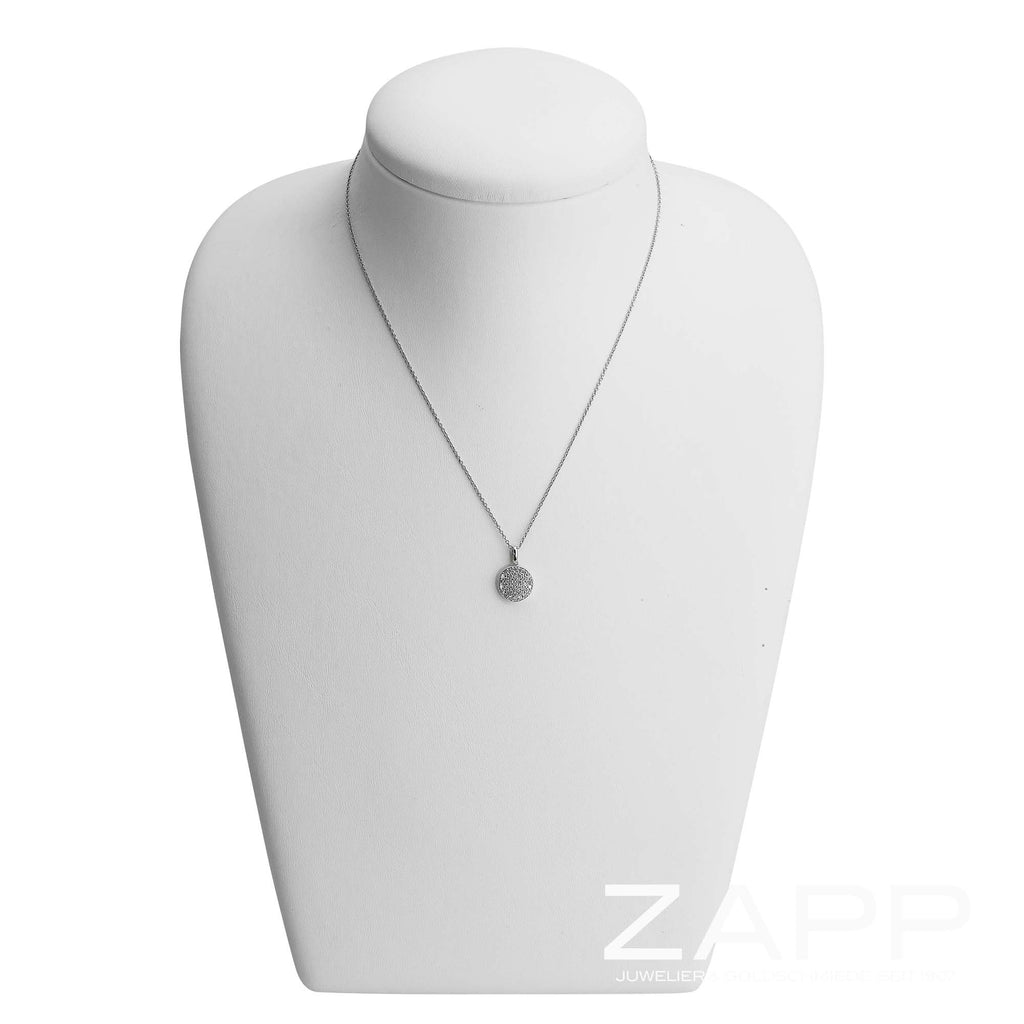 Collier 925 Silber mit Siamitanhänger und Anhänger mit Zirkonia