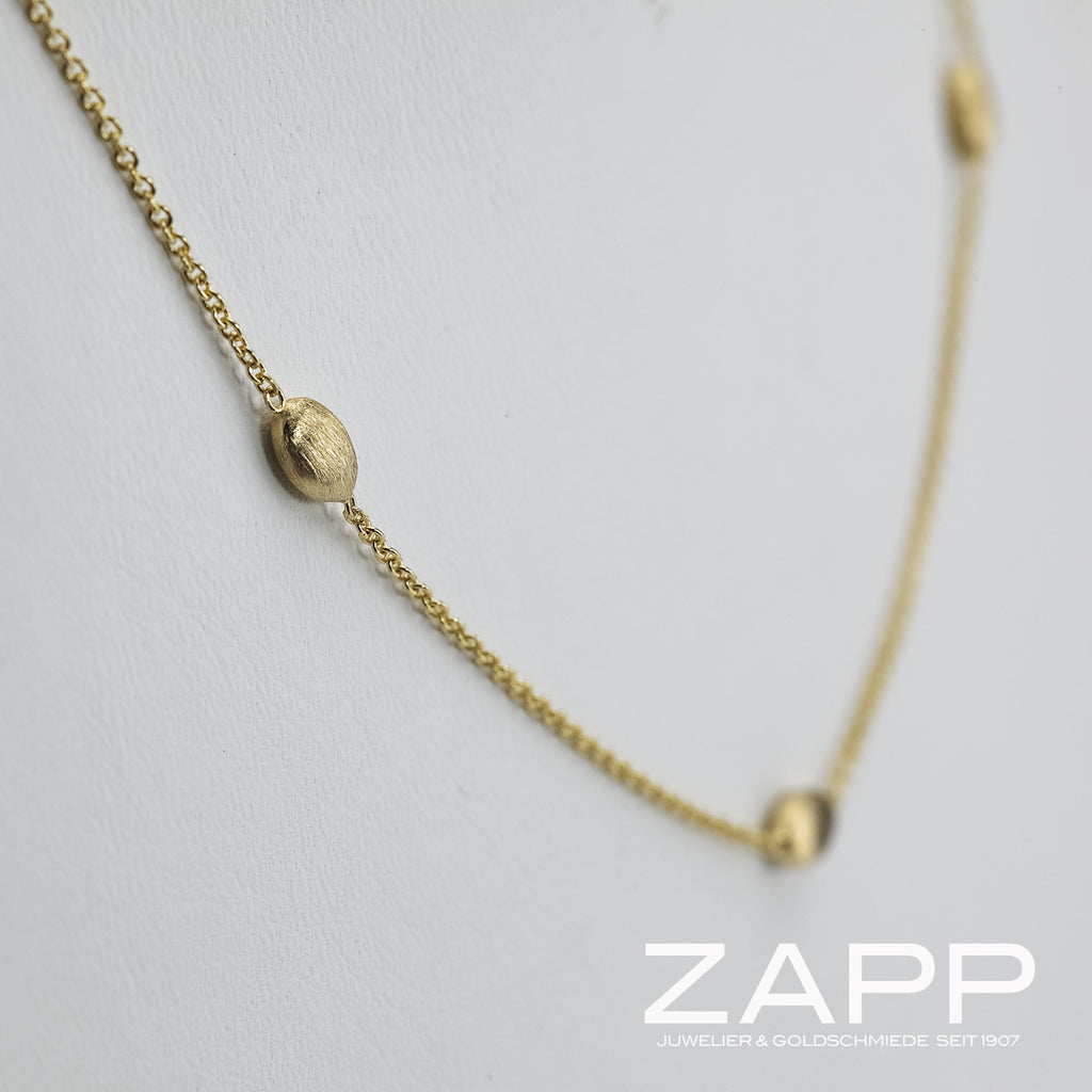 Elaine Firenze 585 Gelbgold Collier mit ovalen Elementen 90 cm lang