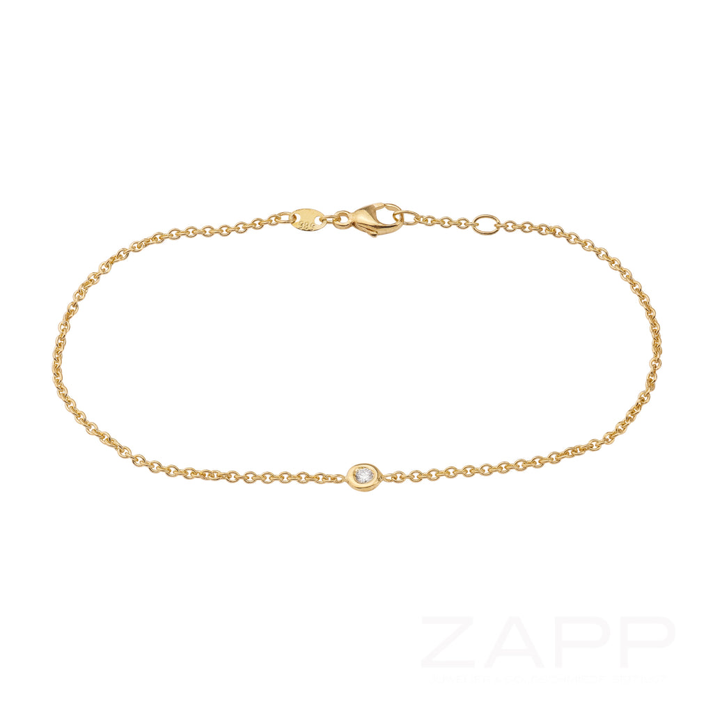 Armband aus 585 Gelbgold mit Brillant