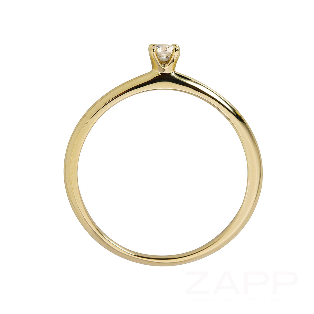 Solitärring aus 585er Gelbgold mit0.14 ct Brillant