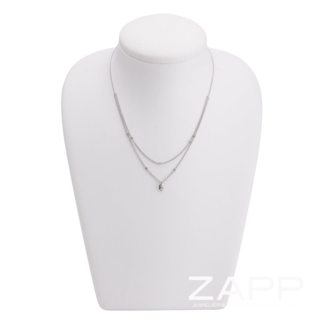 Collier aus 925 Silber besetzt mit funkelnden Zirkonia