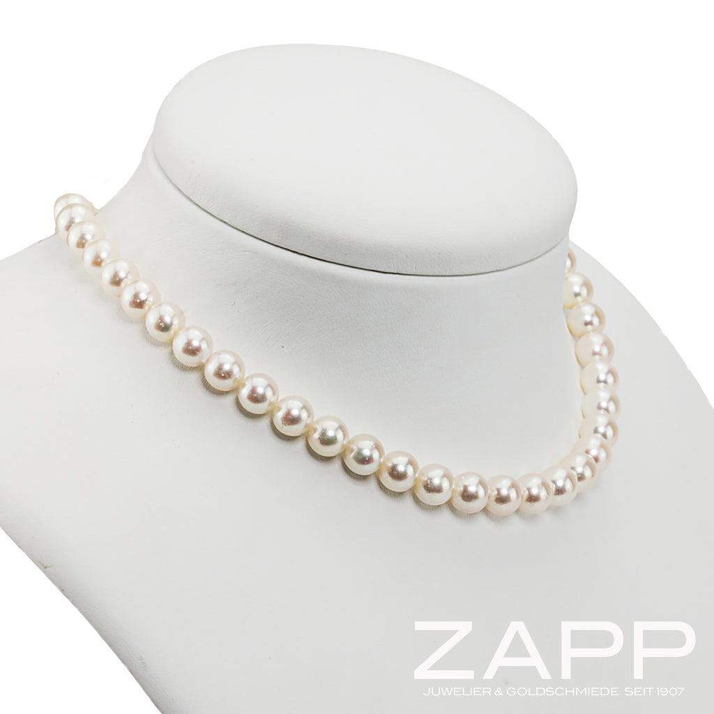 Lose Zuchtperlenkette 8,5-9 weiss