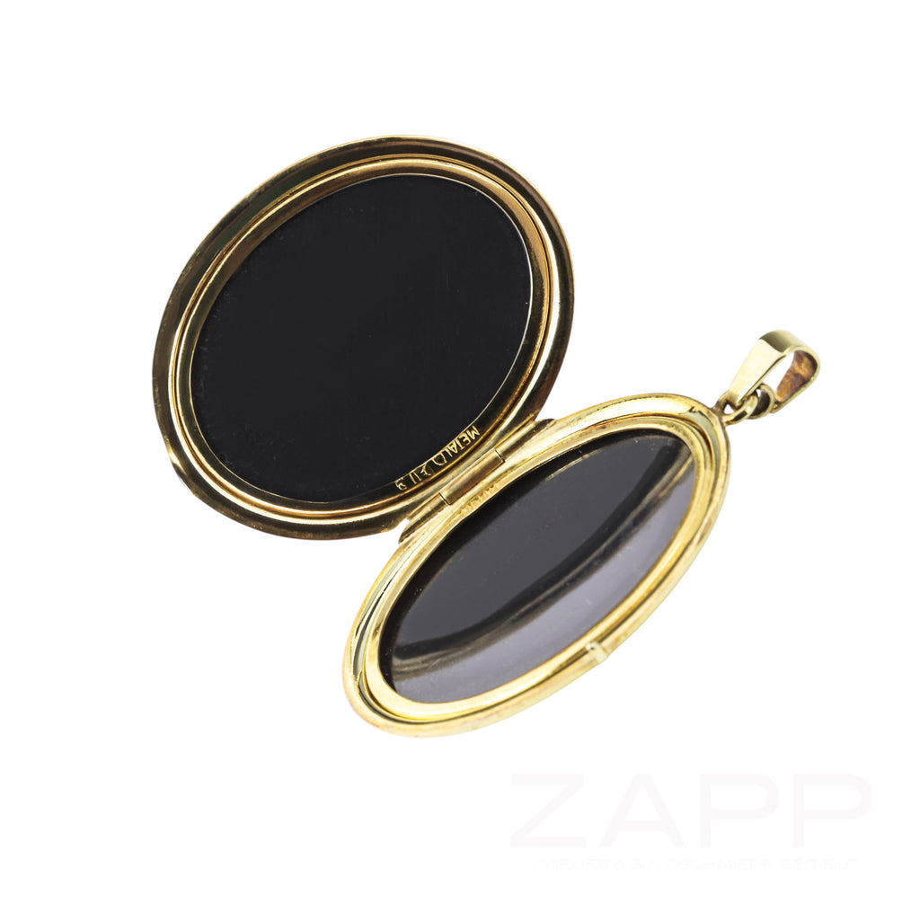 Medaillon Anhänger aus edlem 585 Gelbgold