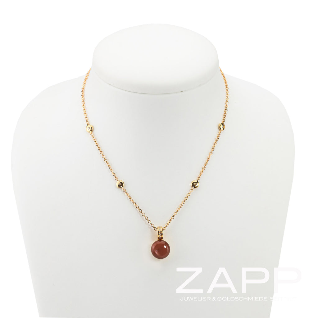 Collier aus 750 Roségold mit Monstein und kleinen Brillanten