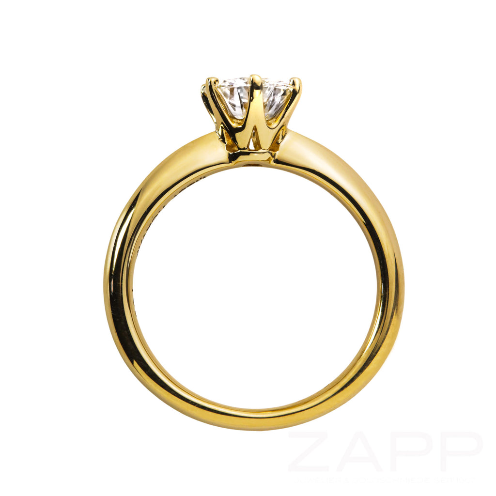 Ring mit 1.18 Carat Solitärbrillant aus 750 Gelbgold
