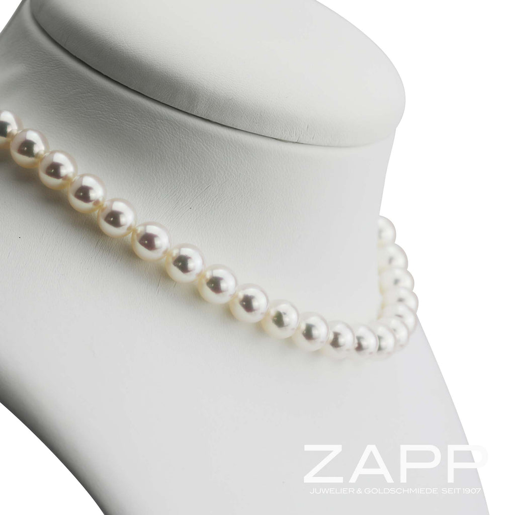 Perlenkette Zuchtperle weiß 9 mm