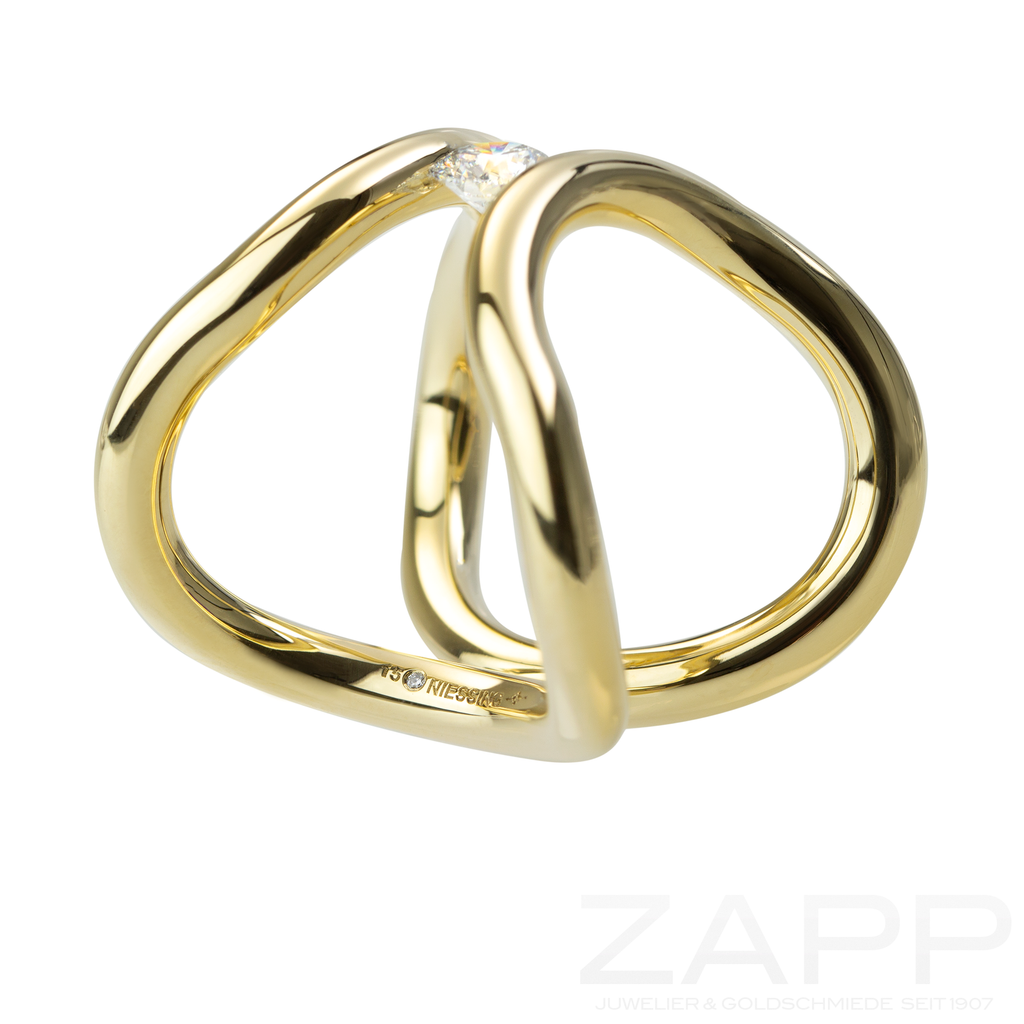 Niessing N391910 Ring Ära mit Brillant 750 Gelbgold Classic Yellow