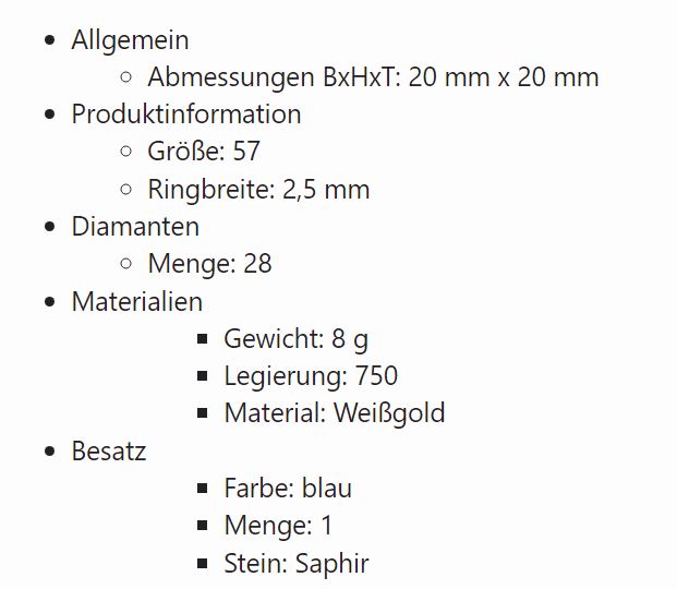 2. Hand Ring 750 Weißgold mit Baguettediamanten Navettediamanten und Saphir