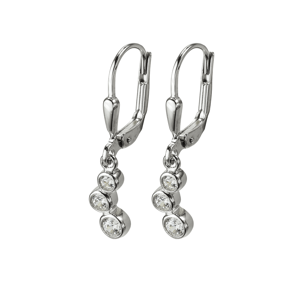 Basic Ohrhänger Silber mit 6 runden Zirkonia