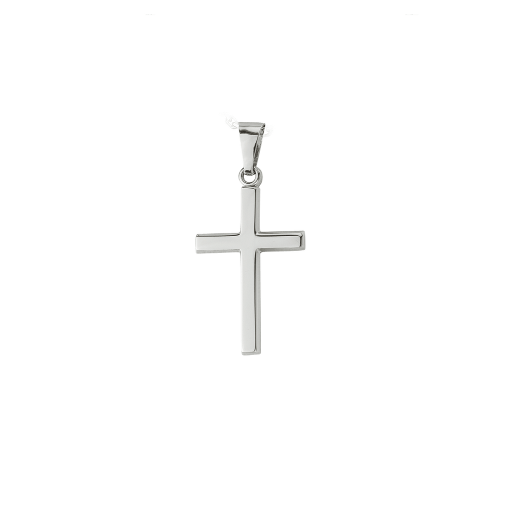 Basic 925 Silber Kreuz poliert schlicht mit Gravur
