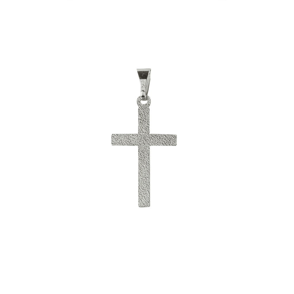 Basic 925 Silber Kreuz poliert schlicht mit Gravur