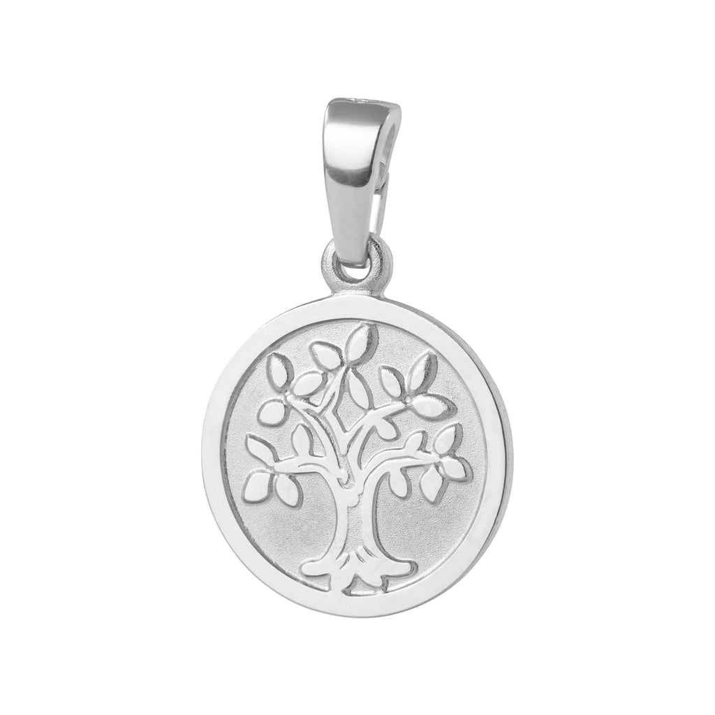 Basic Baum des Lebens Anhänger aus Silber mit Gravur