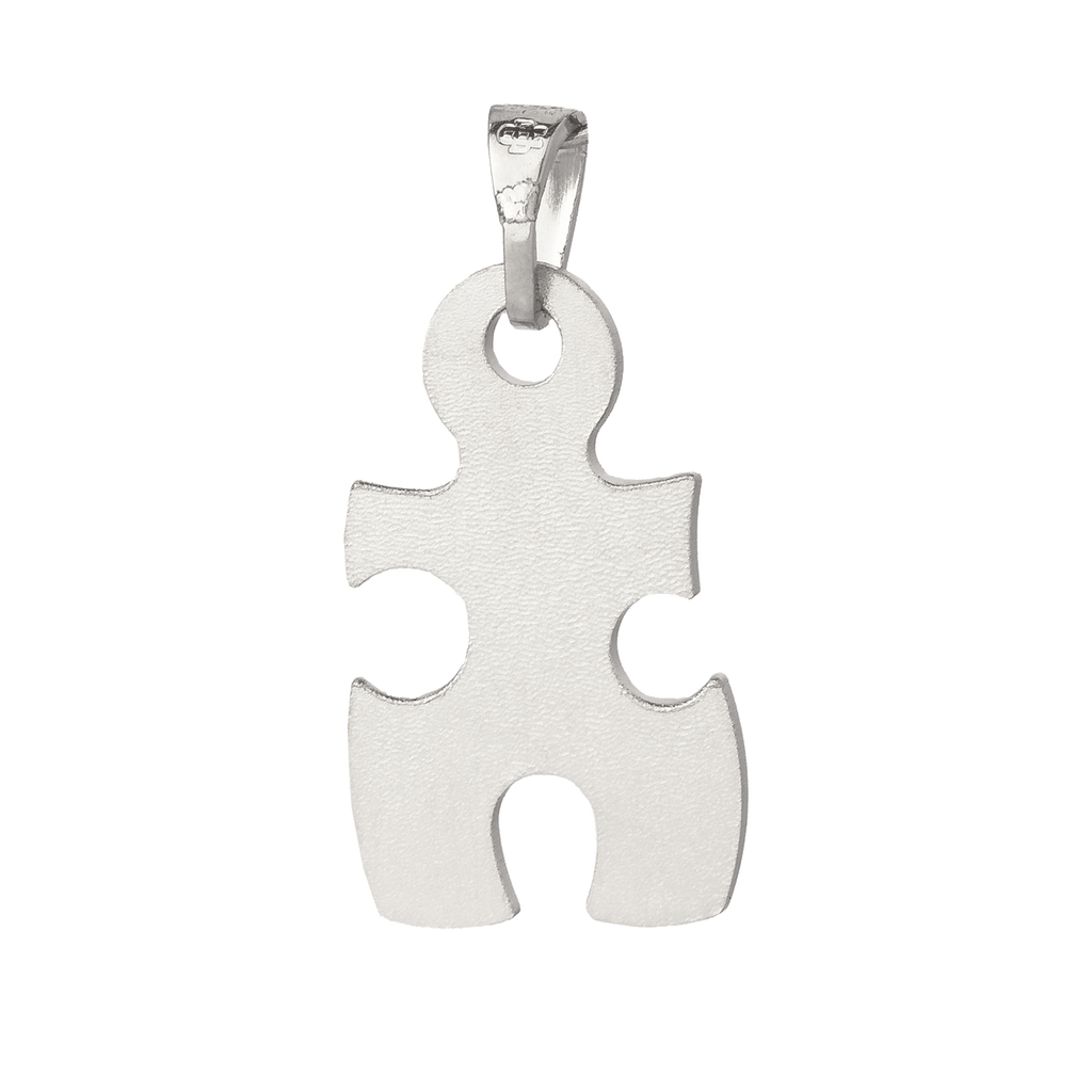 Basic Puzzle Anhänger 2 Teile 925 Silber mit Gravur