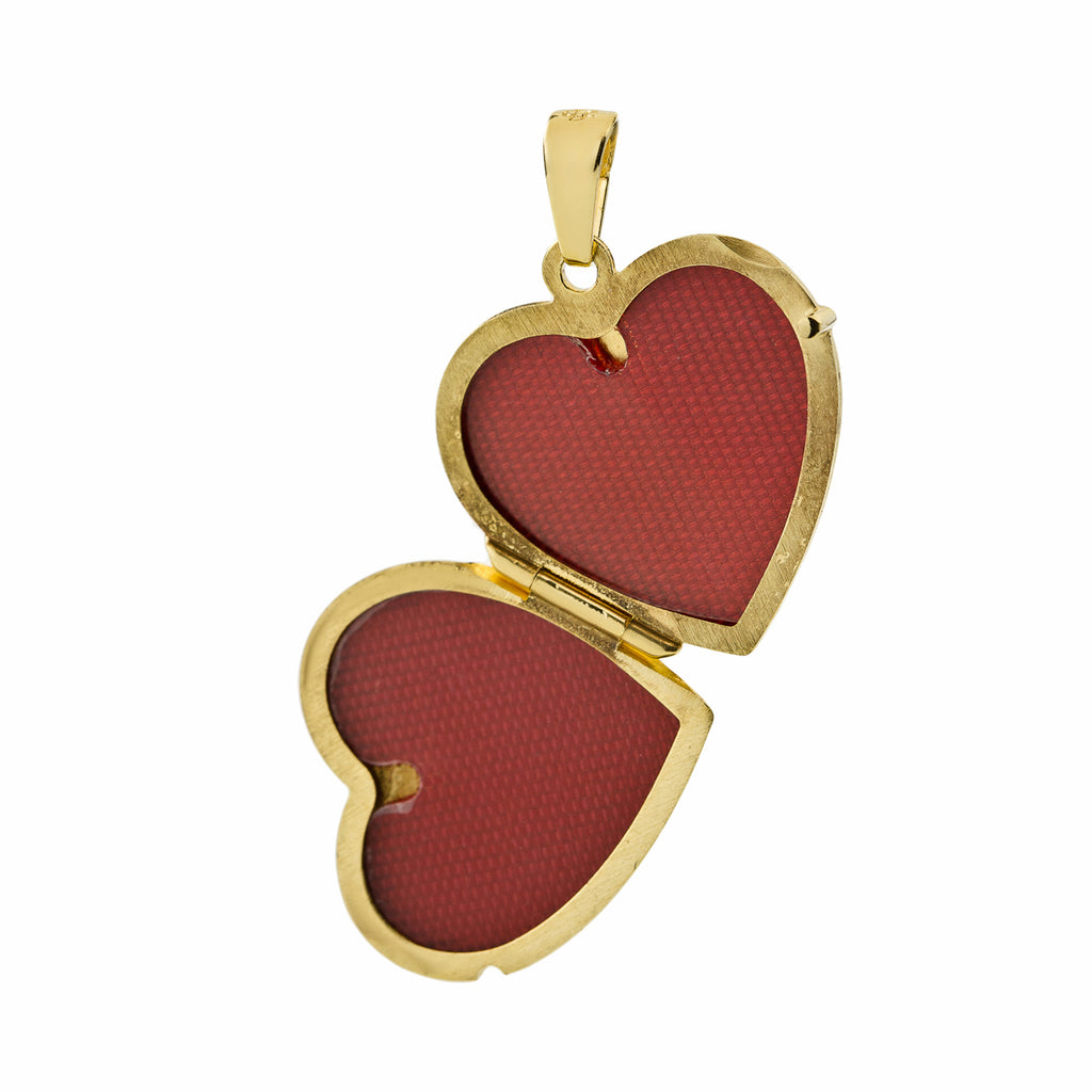 Basic Medaillon Herz aus 333 Gelbgold mit Gravur