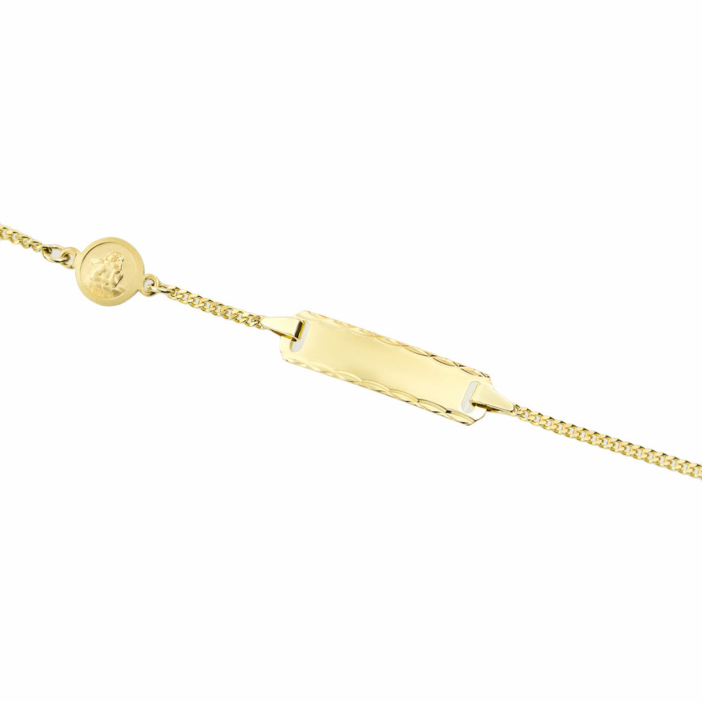 Basic 333 Gold ID- Gravur Armband mit Schutzengel