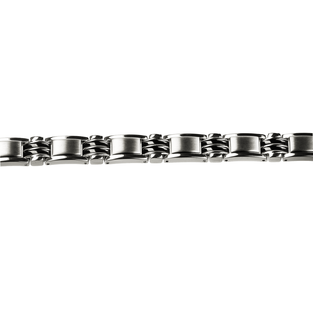 Herren Armband aus Stahl mit Faltverschluss 21 cm