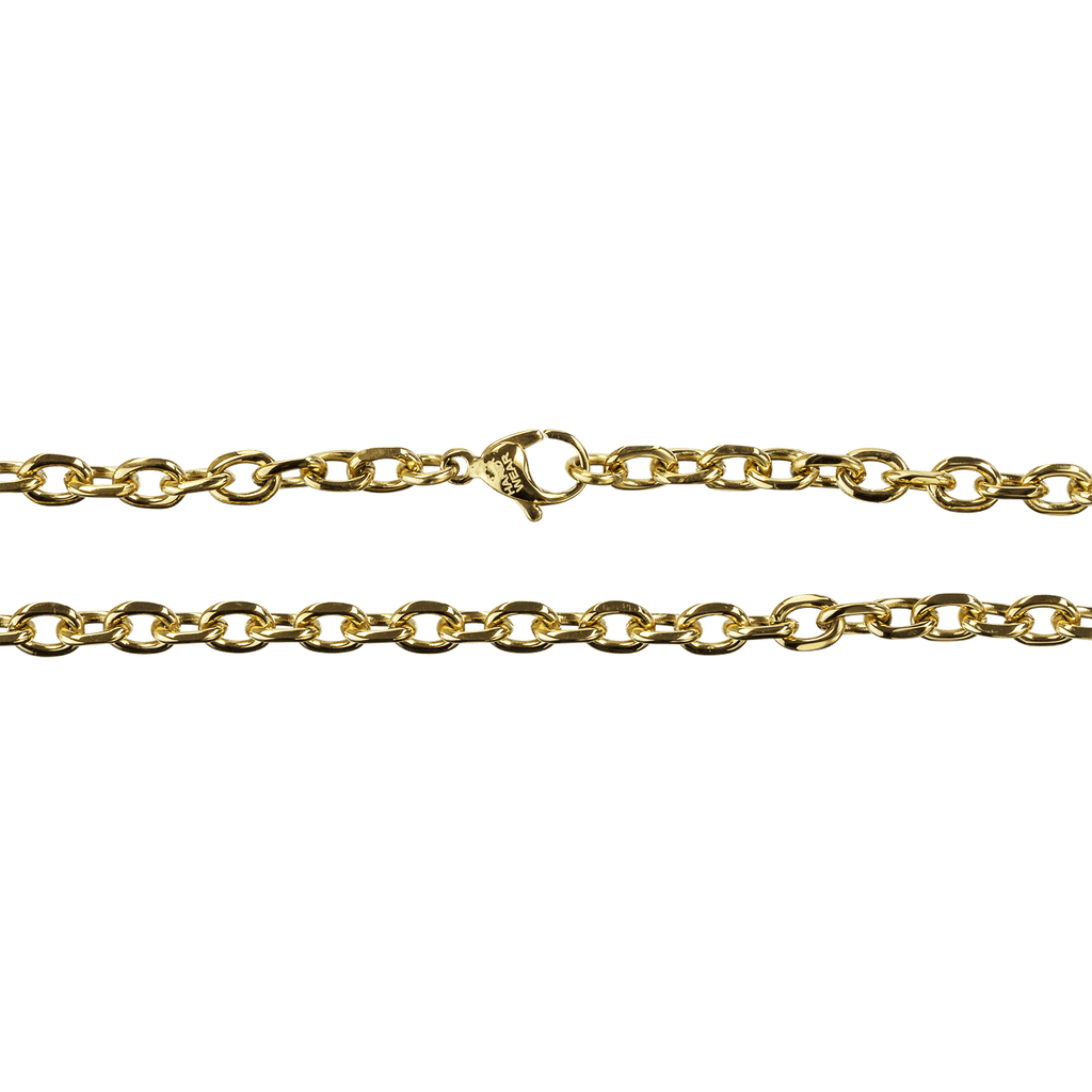 Ankerkette rund aus Edelstahl mit Goldbeschichtung 60cm