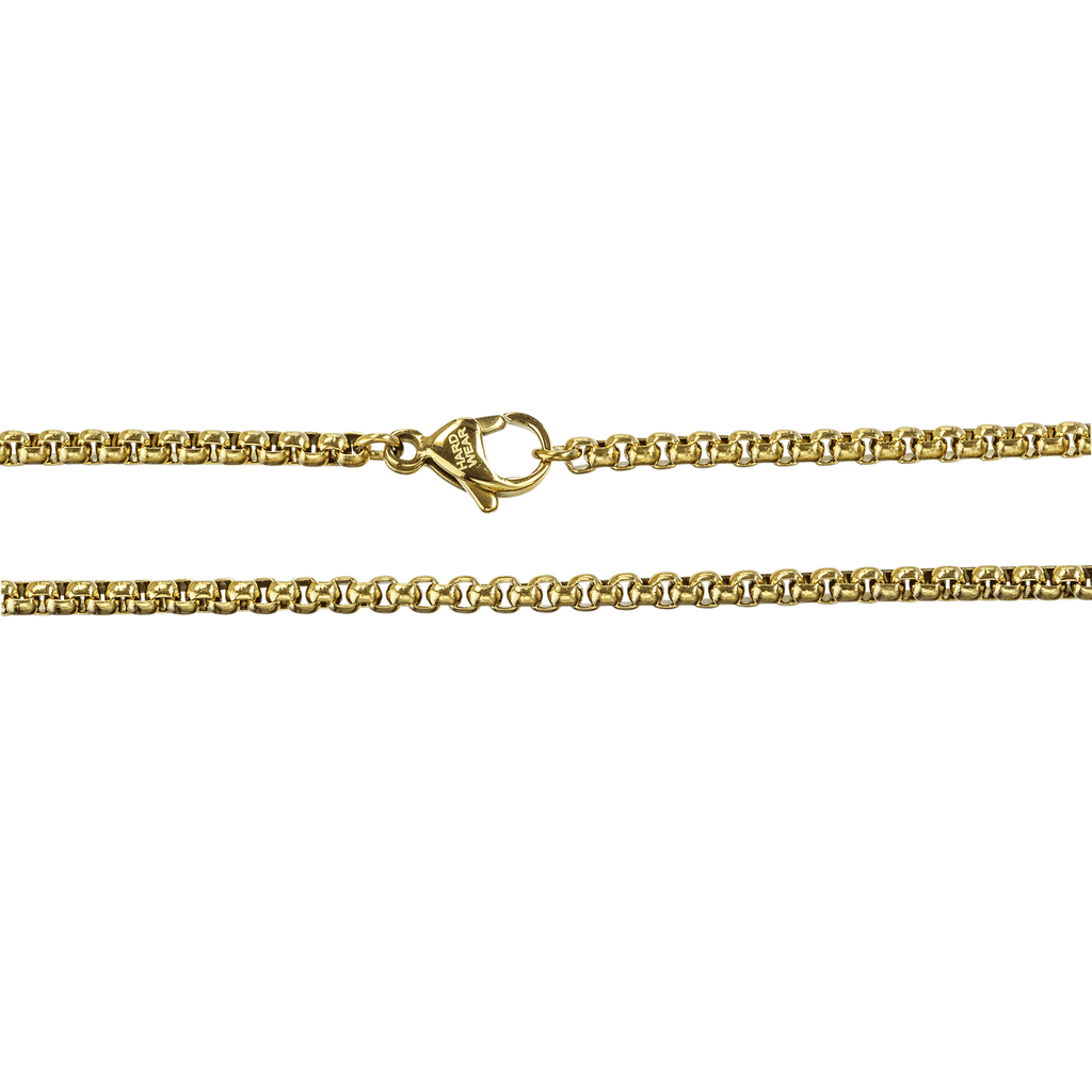 Venezianerkette aus Edelstahl goldbeschichtet 60cm