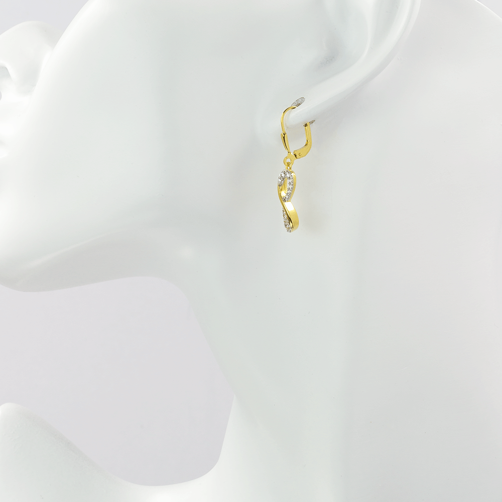 Basic Ohrhänger Gold mit Unendlichkeitssymbol