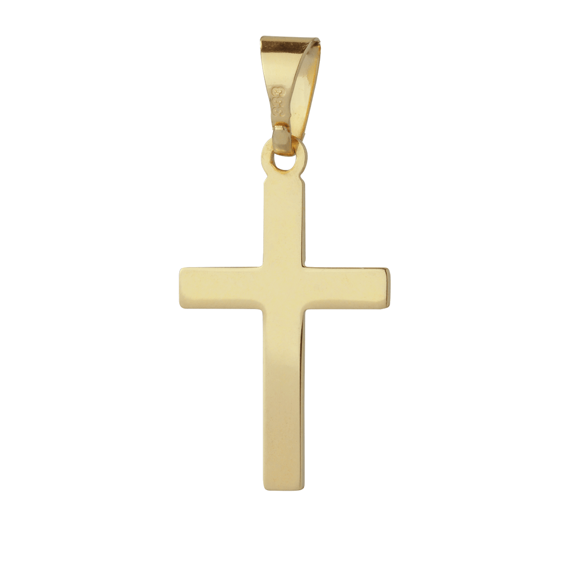 Kruzifix Halskette 10K Gelbgold-Kreuz-Anhänger Mit Kette – Jesus