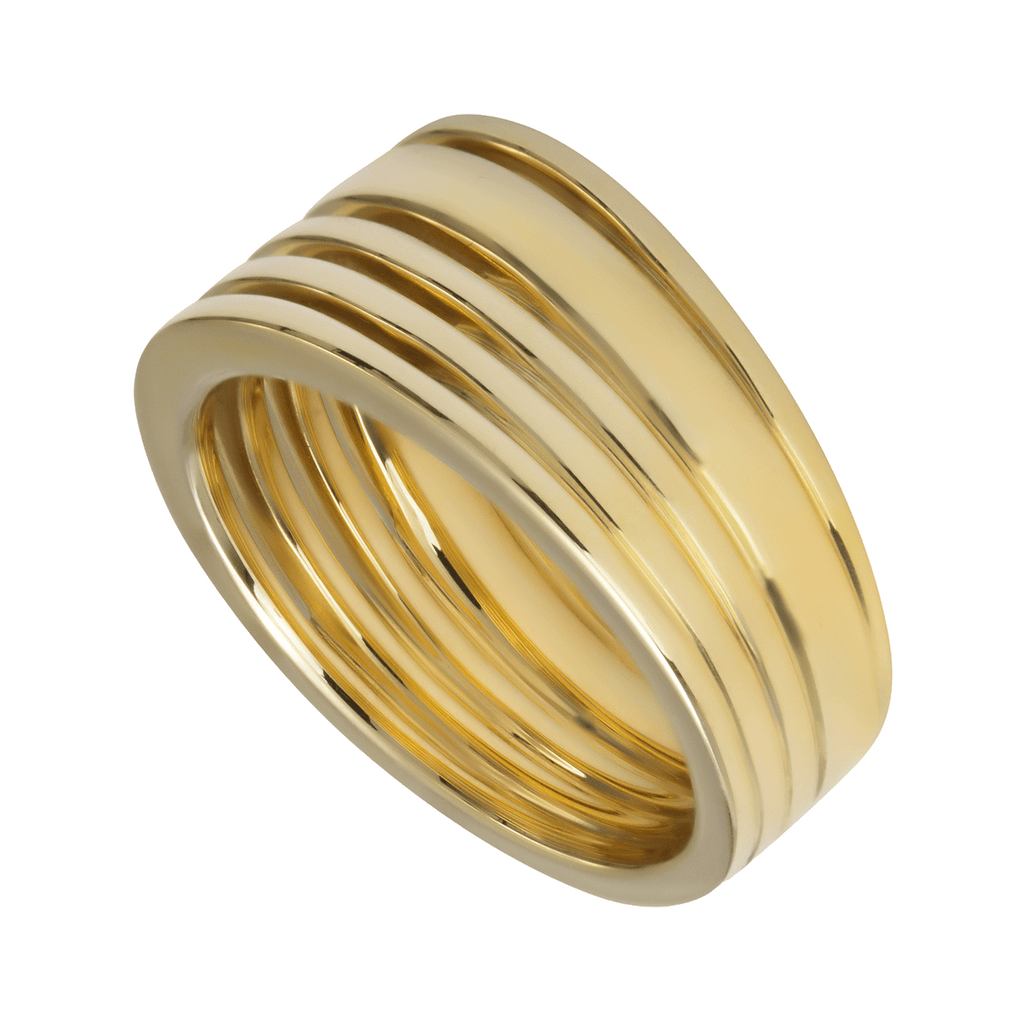 Breiter Ring aus 585 Gelbgold