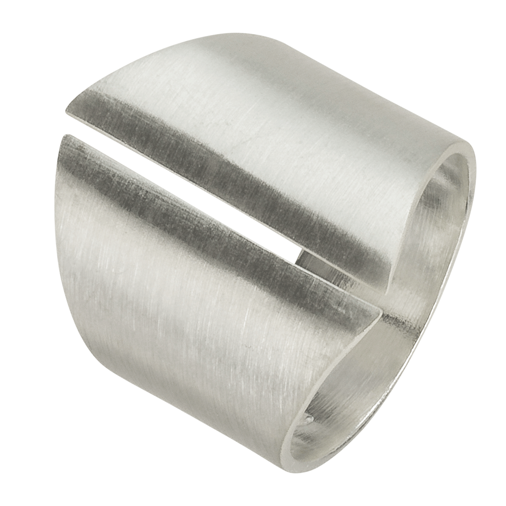 Kelim Ring aus 925 Silber mit breiter Form