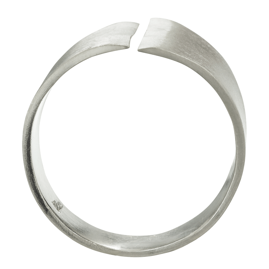 Kelim Ring aus 925 Silber mit breiter Form
