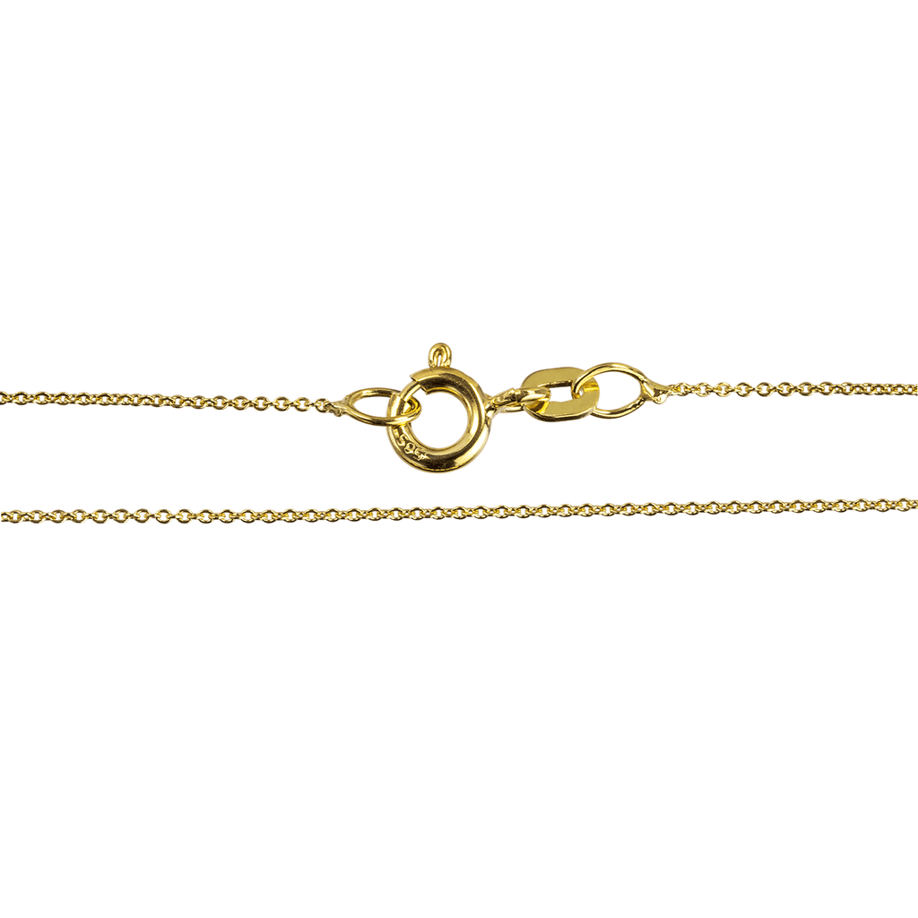 Ankerkette rund aus 585 Gelbgold, 42 cm Länge