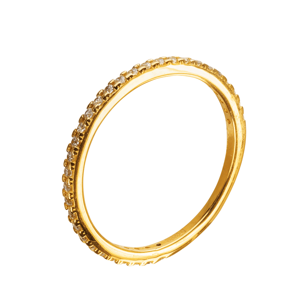 Memoirering aus 585 Gelbgold mit Zirkonia, Gr. 54