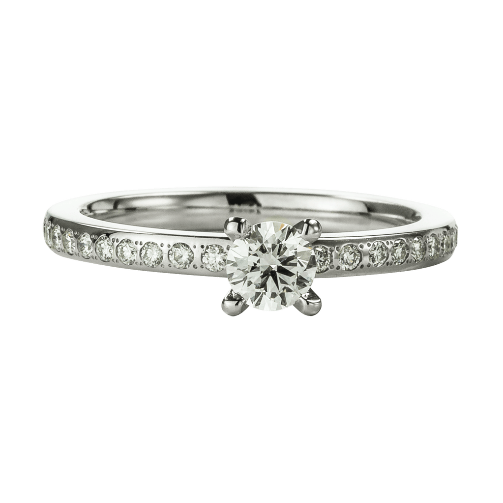 Niessing Ring N331961 mit 1 großen und 20 kleineren Diamanten