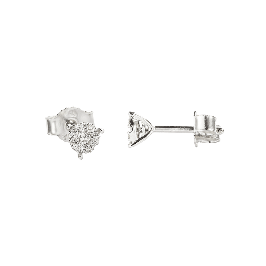 Ohrstecker 585 Weißgold Brillanten in Triangel Krappenfassung 0,198 ct.
