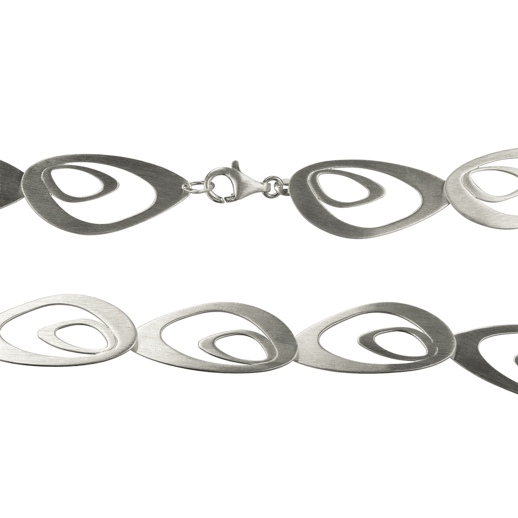 Kelim Collier aus 925 Silber Elementen, Länge 42 cm