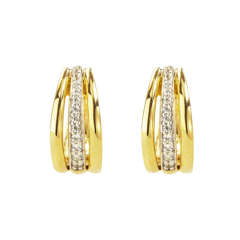 Creolen aus 333 Gelbgold mit 10 Zirkonia