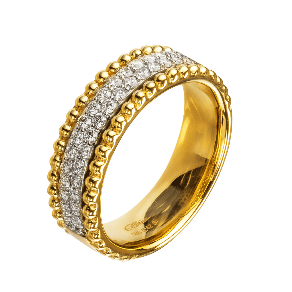 Elaine Firenze Ring 585 Gelb- und Weißgold mit Diamanten ges. 0,42 ct