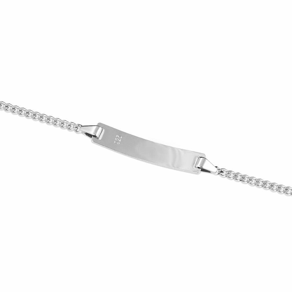 Basic 925 Silberarmband mit Gravurplatte