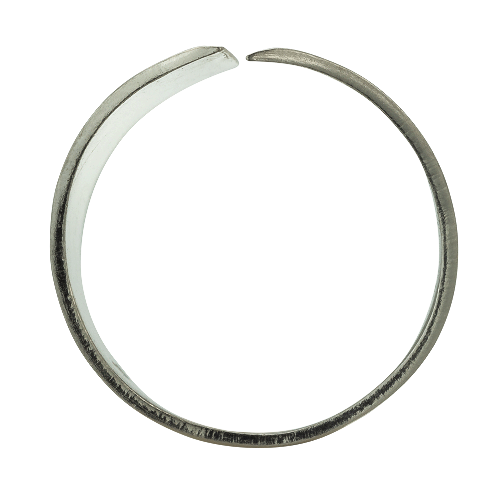Kelim 925 Silber Ring breit strichmatt