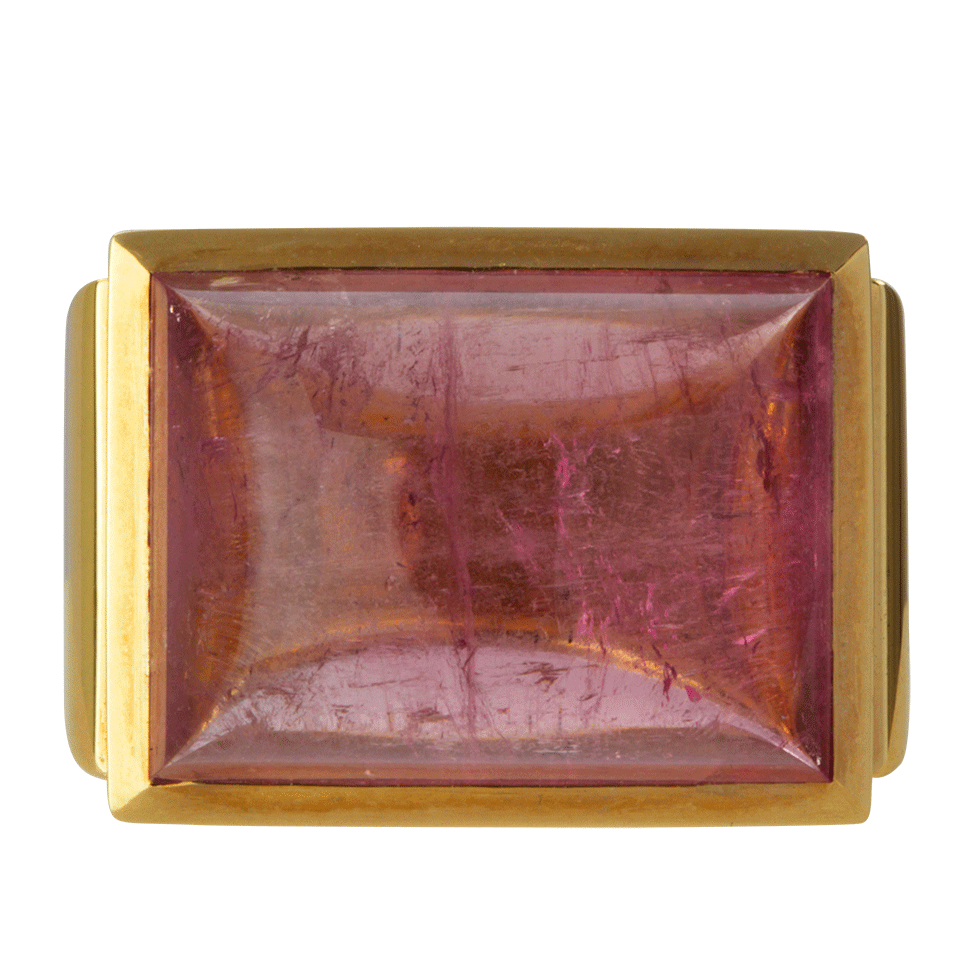 Ring 585 Gelbgold mit 30,38 Carat rosa Turmalin