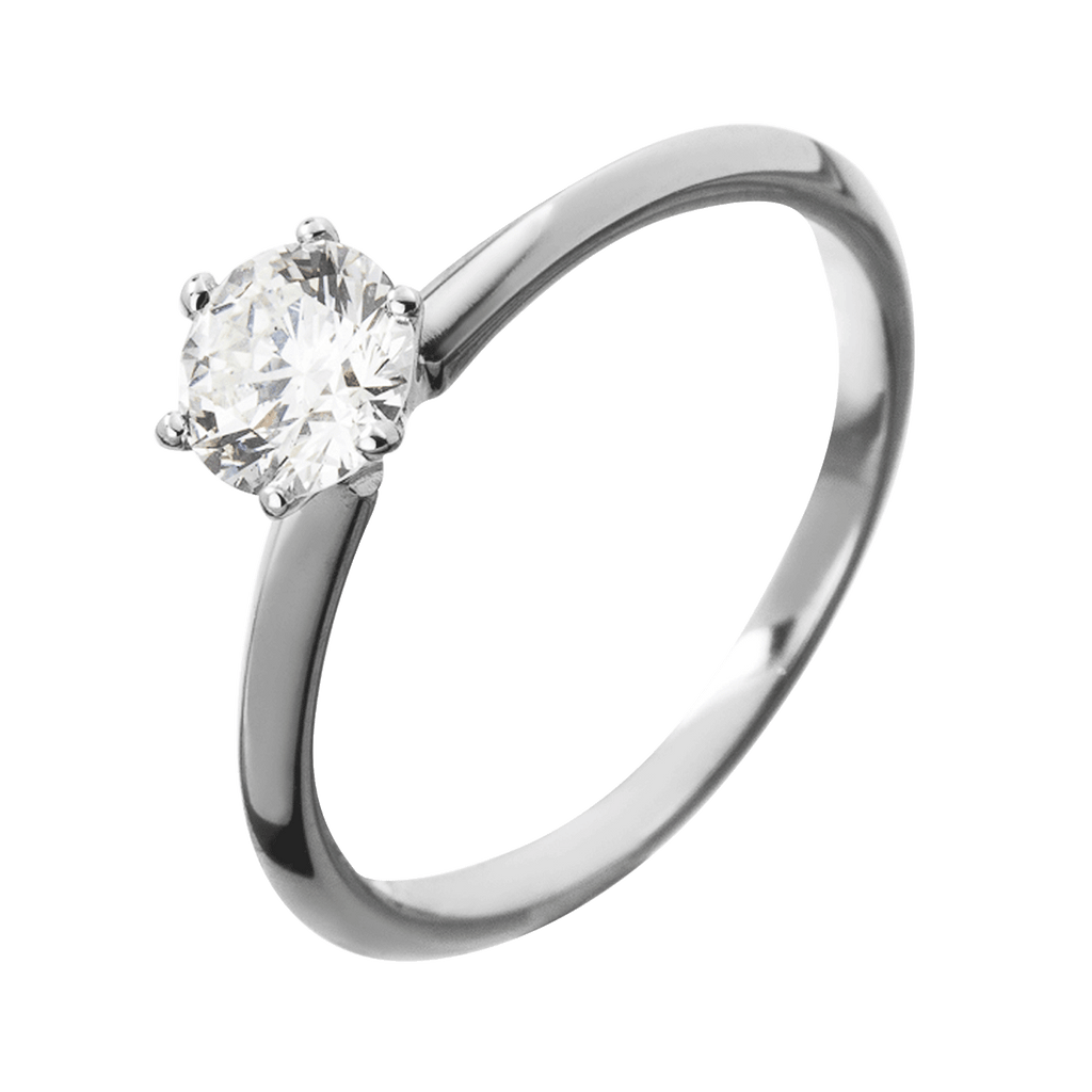 Solitär Ring 585 Weißgold mit 0.65 Karat Diamant